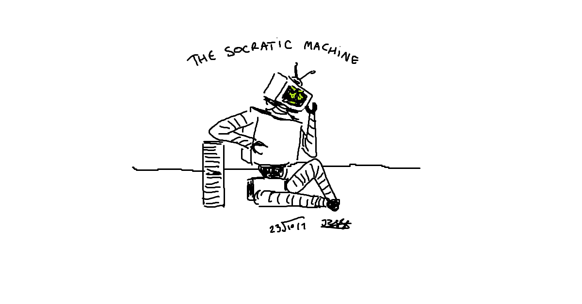 Image of robot in the style of Socrates