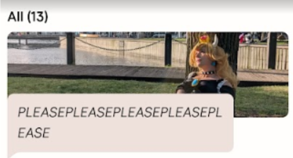 Screenshot of a funny reply to the Bowsette photo